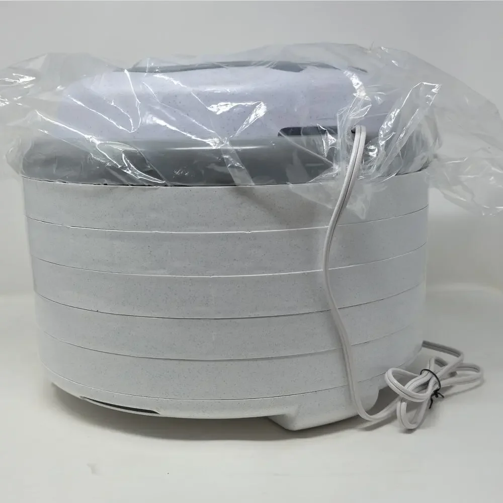 NESCO Professional Food & Jerky Dehydrator 700W Top Fan 5-Tray Gray/White